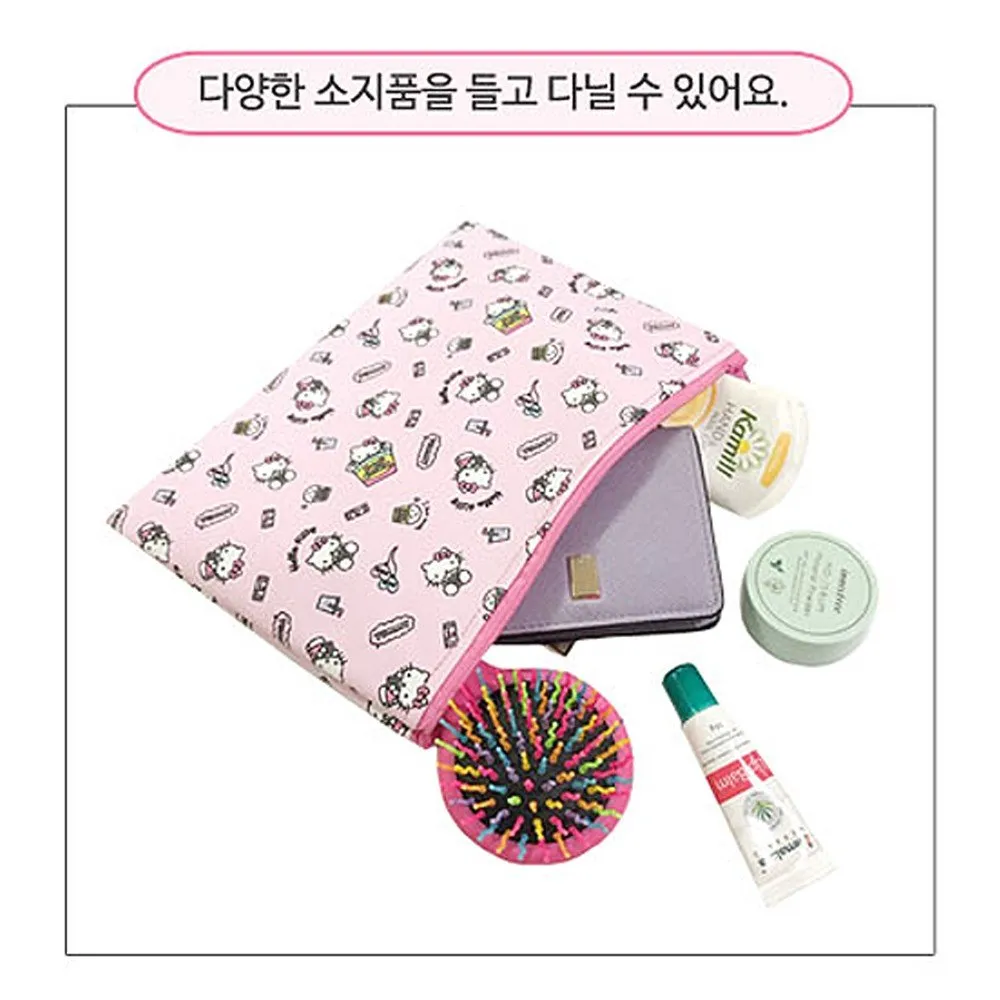 Hello Kitty Multi Purpose Pouch Bag : Light Cream