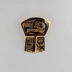 Large Gold Eagle Copper Shaped Pendant