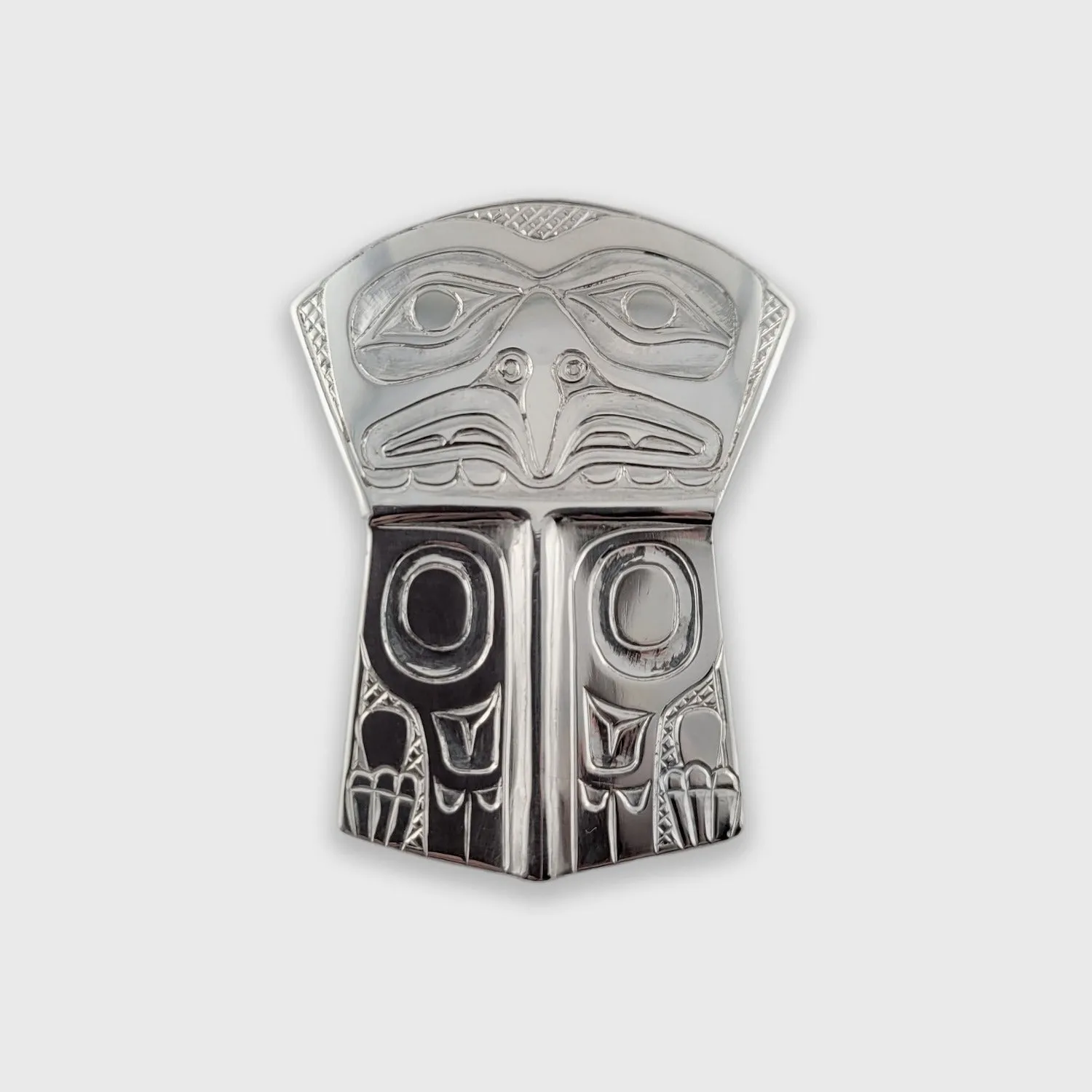 Large Silver Eagle Copper Pendant