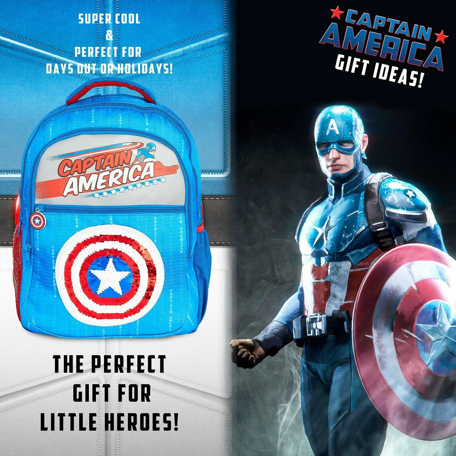 Marvel Backpack - Kids Backpack with Captain America