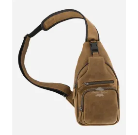 Men's SLING BAG Crossbody Antitheft Bag Tan Vintage Leather