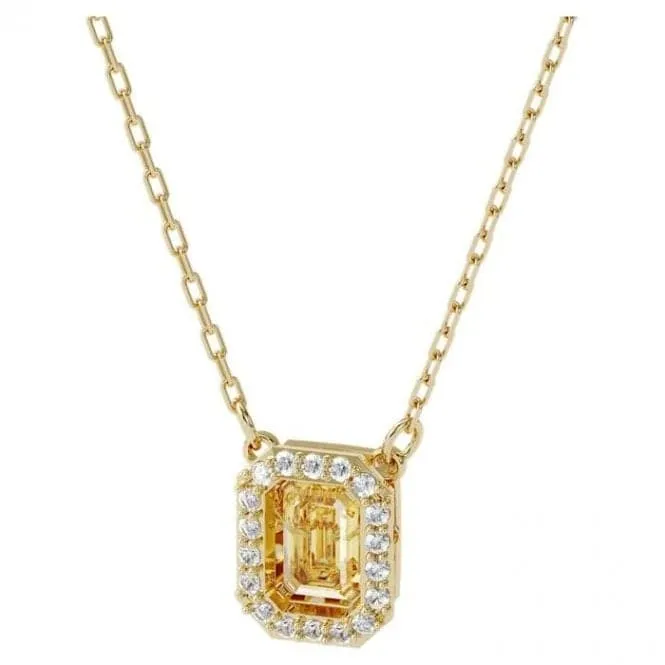 Millenia Octagon Cut Crystal Gold-tone Plated Necklace 5598421