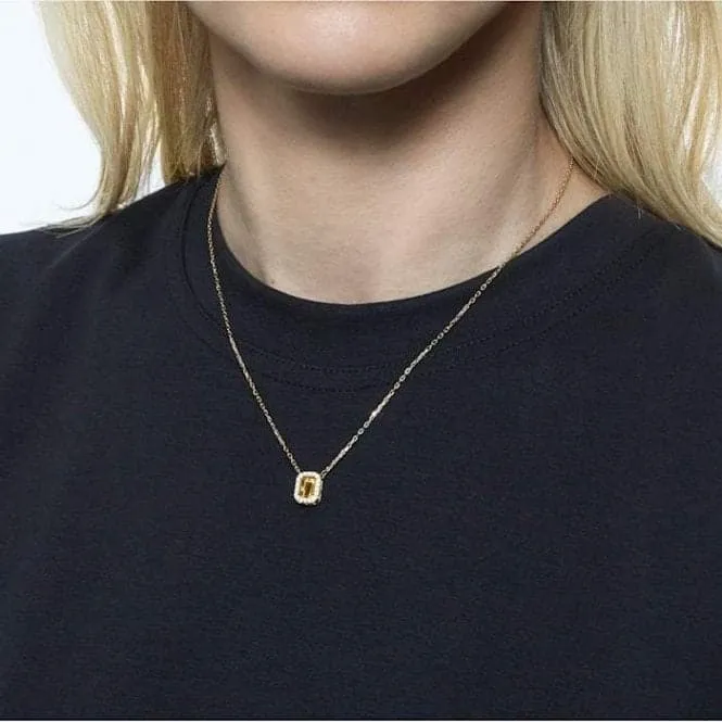 Millenia Octagon Cut Crystal Gold-tone Plated Necklace 5598421