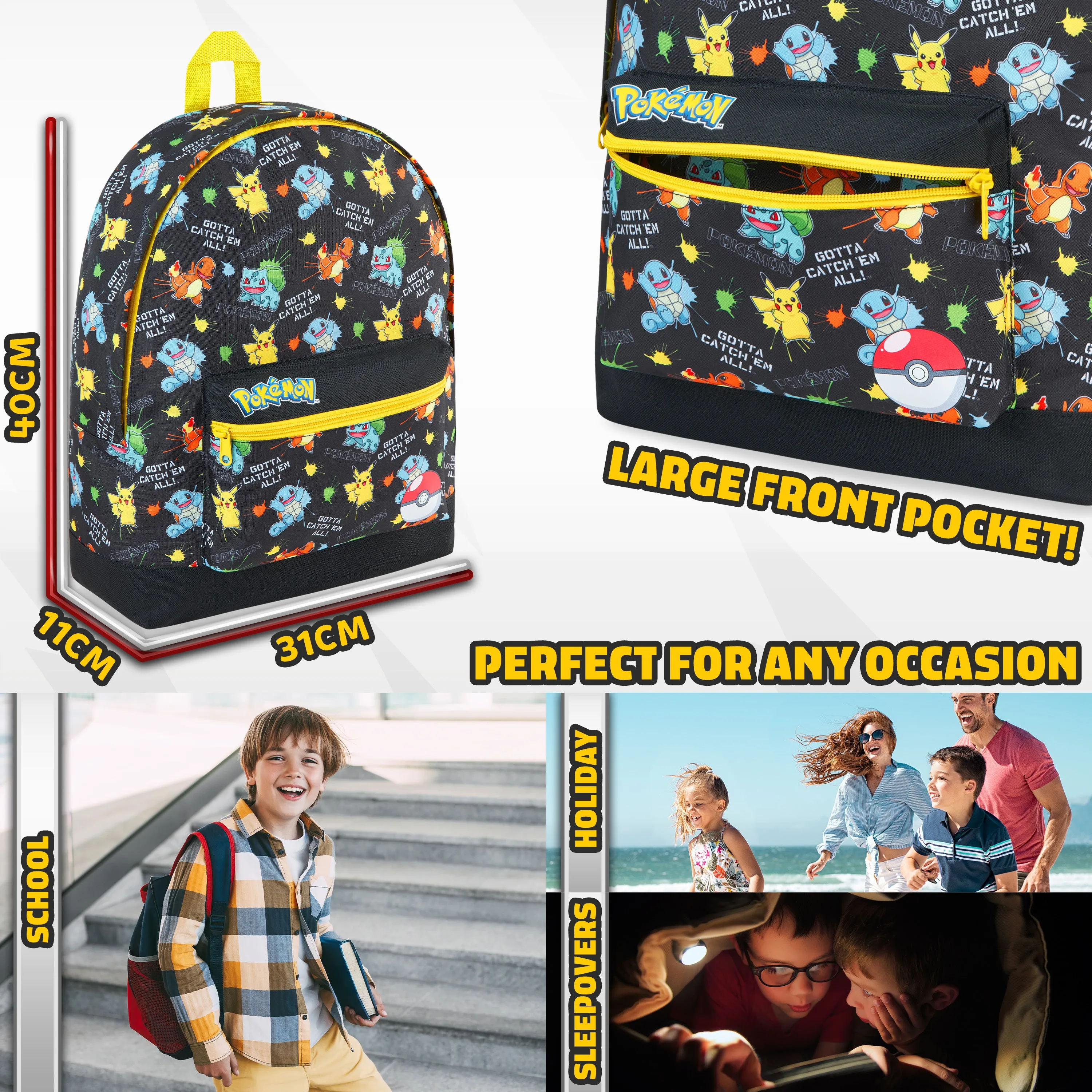 Pokemon Backpack -  Kids School Backpack