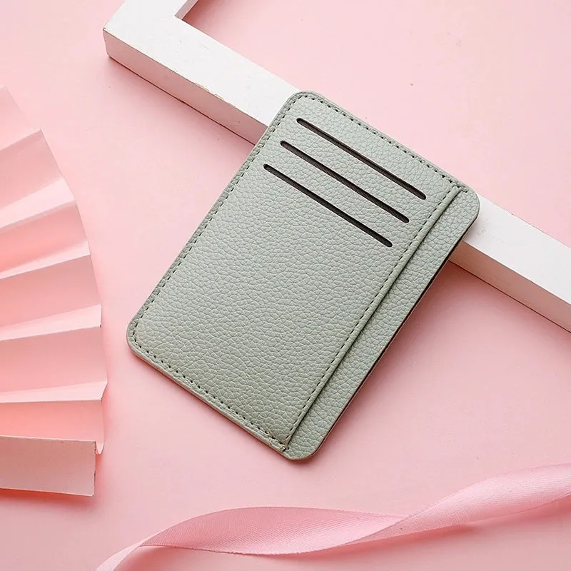 Pu Card Set Wholesale Ultra-thin Card Bag Women's Small And Exquisite Large Capacity Multi-card Student Card Bag Women's Short Wallet
