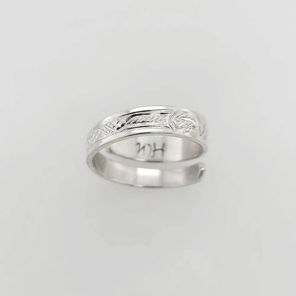 Silver & Gold Eagle Wrap Ring