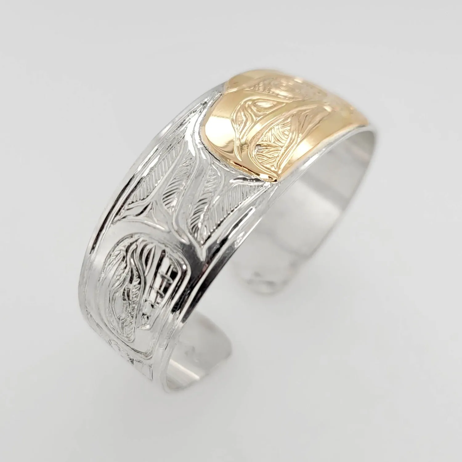 Silver and Gold Eagle Bracelet