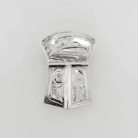 Silver Copper-shaped Eagle Pendant