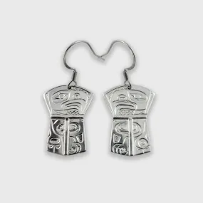 Silver Eagle Copper Earrings