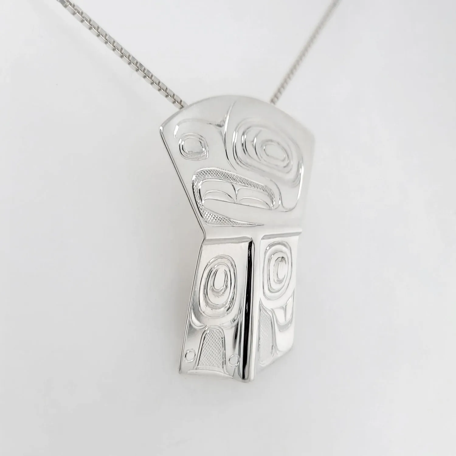 Silver Eagle Copper Shield Pendant
