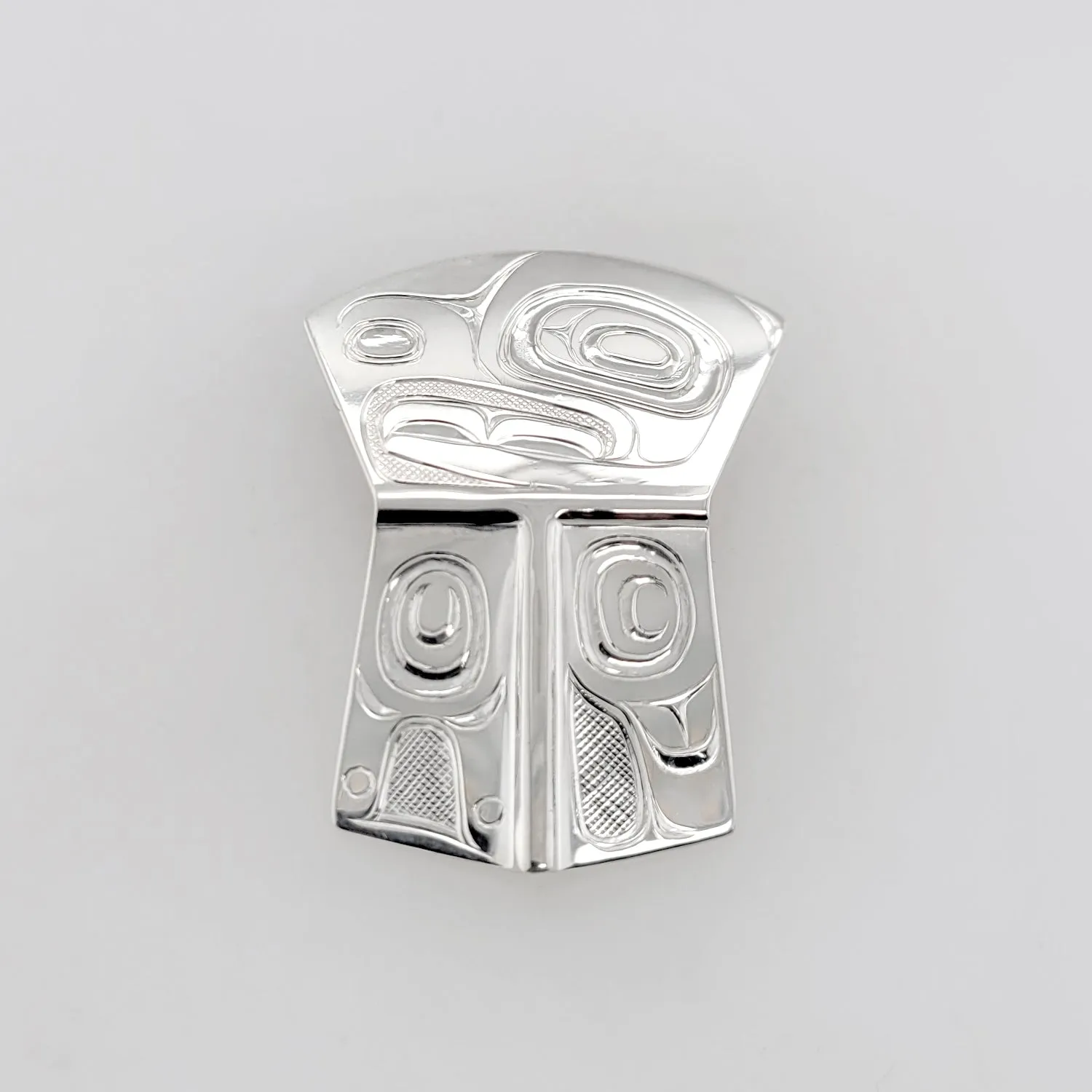 Silver Eagle Copper Shield Pendant