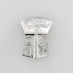 Silver Eagle Copper Shield Pendant
