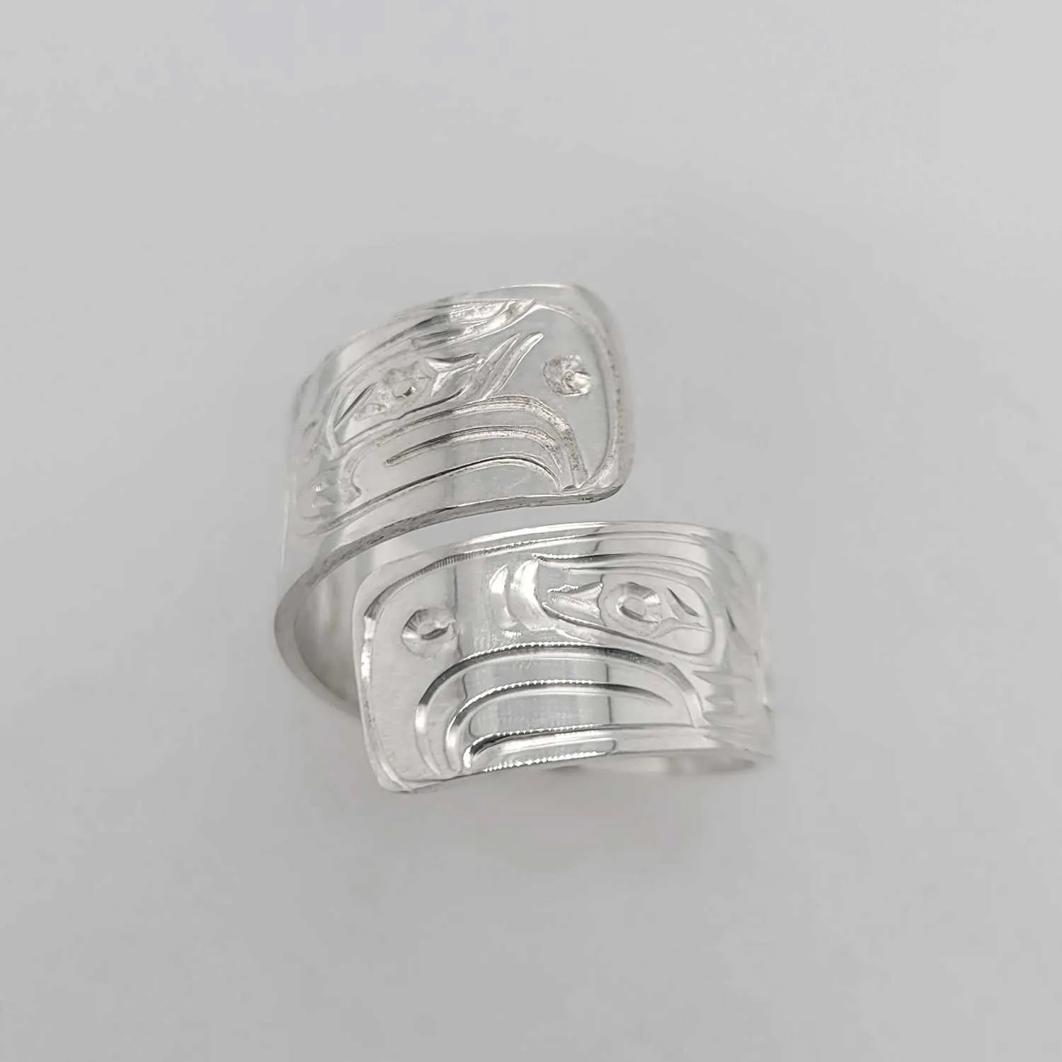 Silver Eagles Wrap Ring