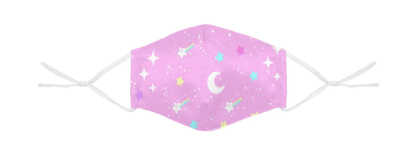 Starry Glitter Pink Face Mask