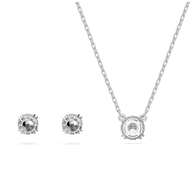 Stilla Round Cut White Rhodium Plated Set 5647663