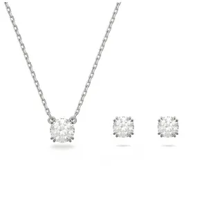 Stilla Round Cut White Rhodium Plated Set 5647663