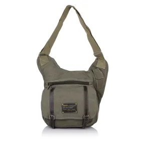 Suntop Men Green Cotton, Canvas Sling Bag(Green)