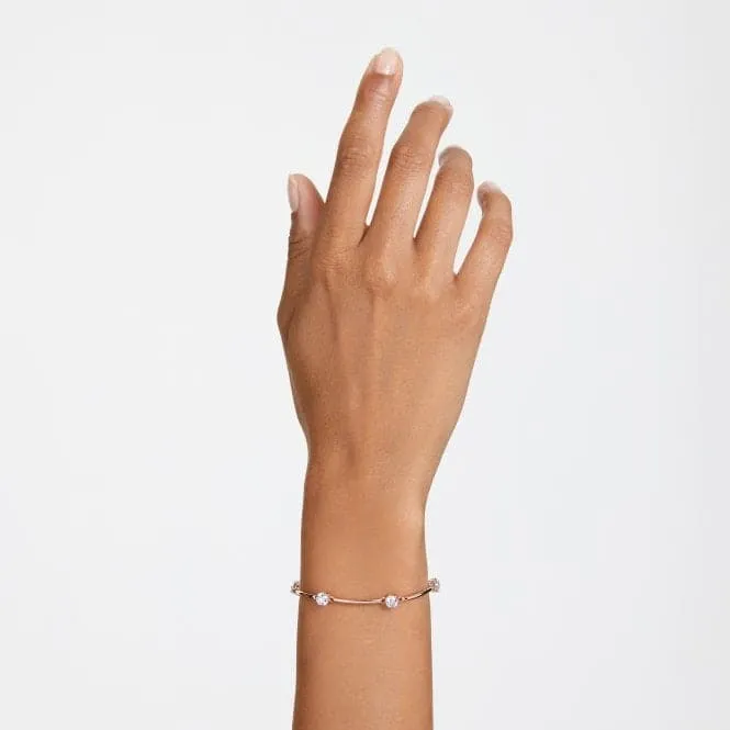 Swarovski Constella Rose Gold-Tone Plated round Cut Bangle 5654495