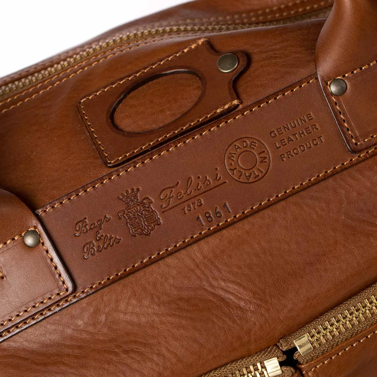 Tasche "Messenger" aus genarbtem Kalbsleder - Handarbeit