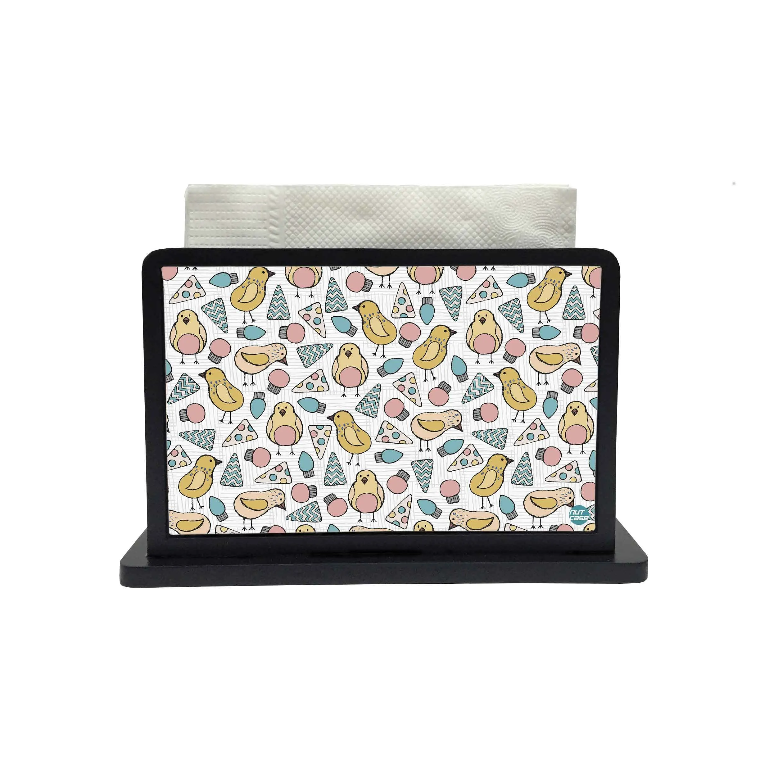 Tissue Holder Paper Napkin Stand -  BIRDS AND LEAVES