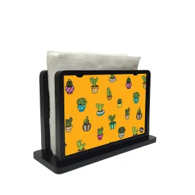 Tissue Holder Paper Napkin Stand - Yellow Baby Plants