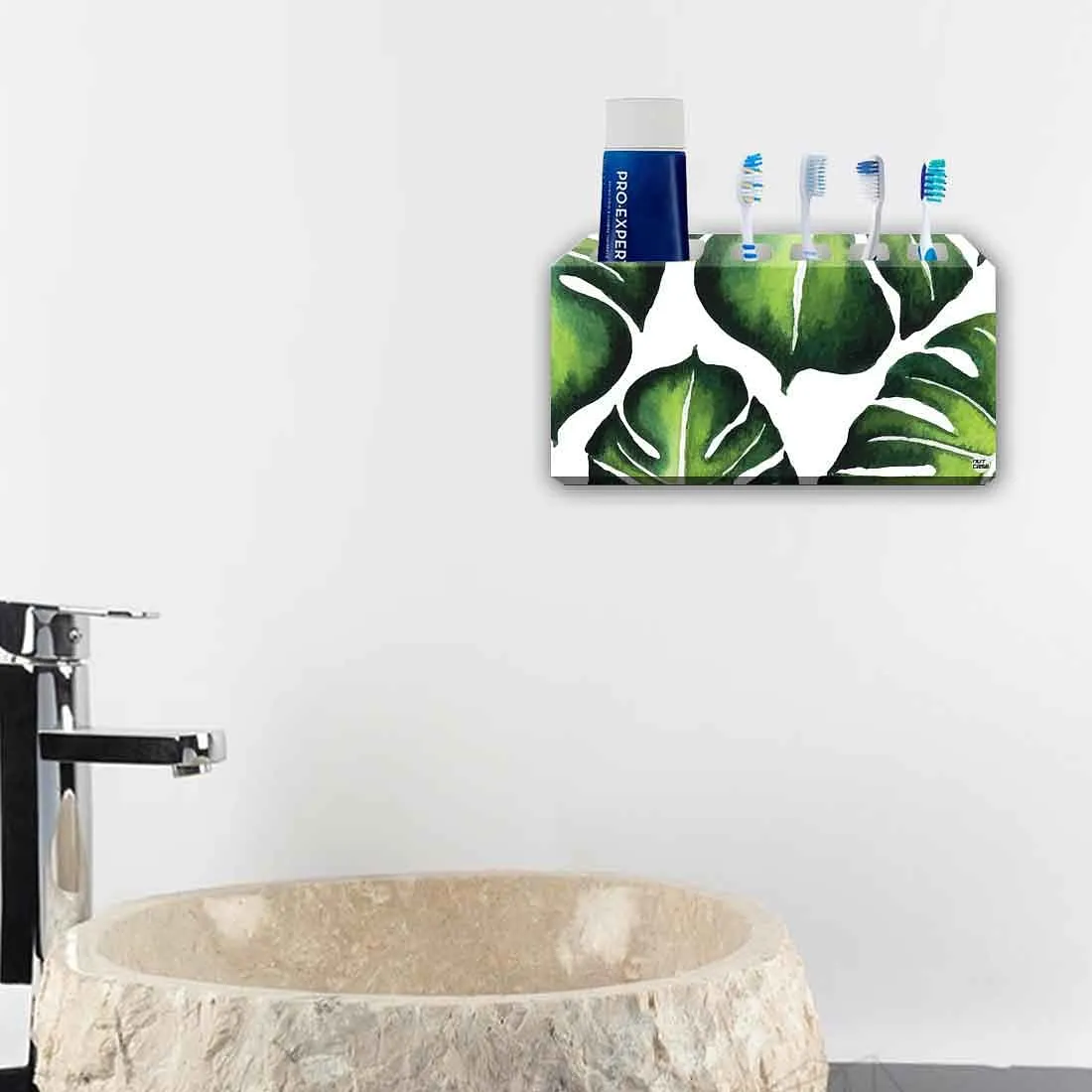 Toothbrush Holder Wall Mounted -Monstera