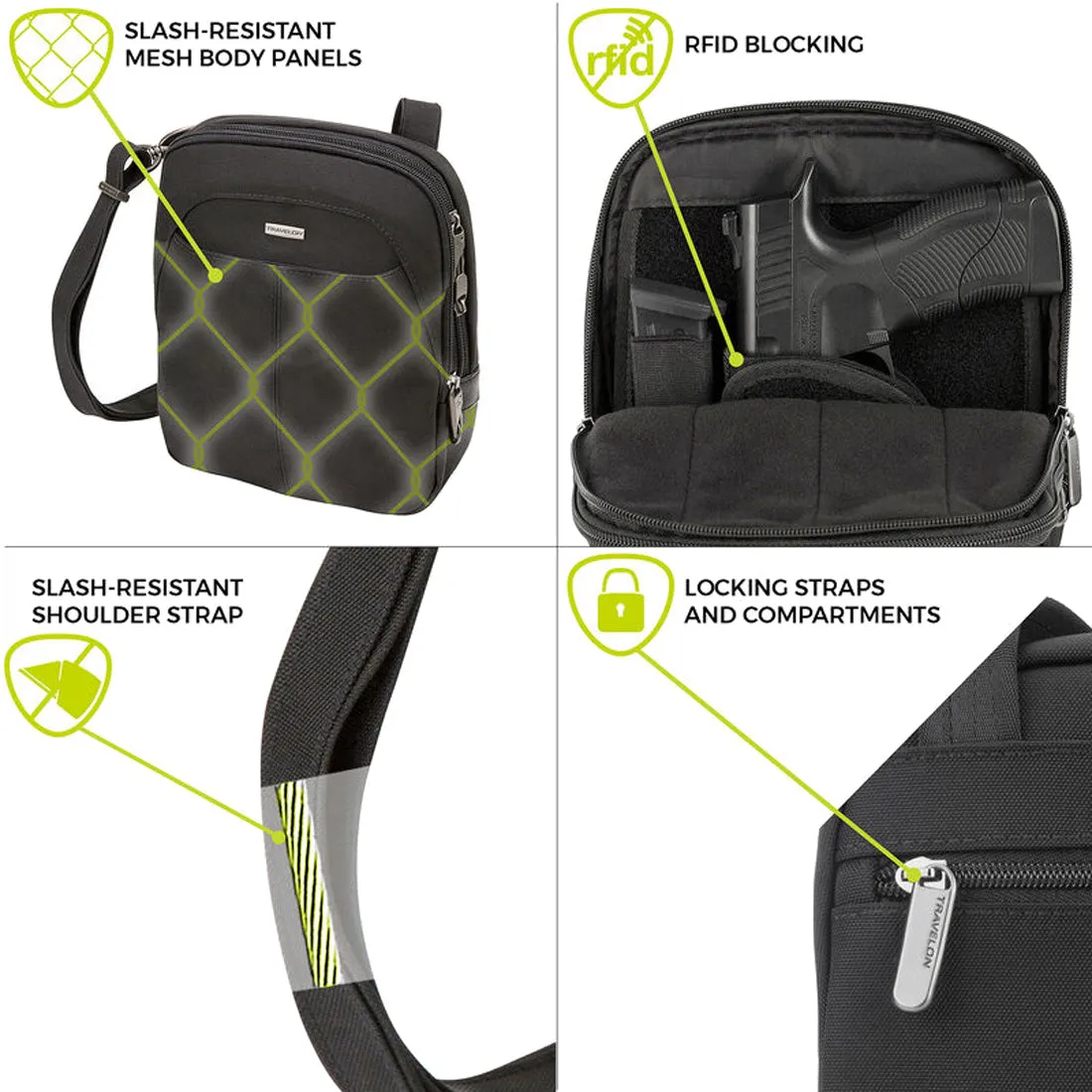 Travelon Anti-Theft Concealed Carry Slim Bag