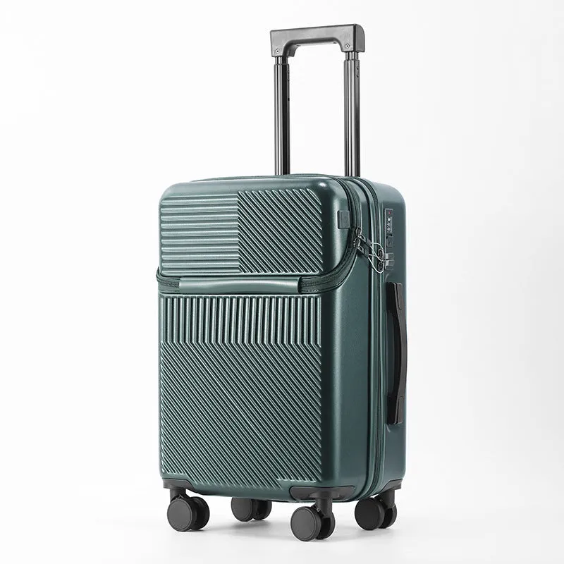 US Multi-functional Front Fastening Luggage, 20-inch Large Capacity