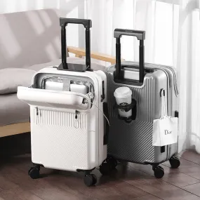 US Multi-functional Front Fastening Luggage, 20-inch Large Capacity