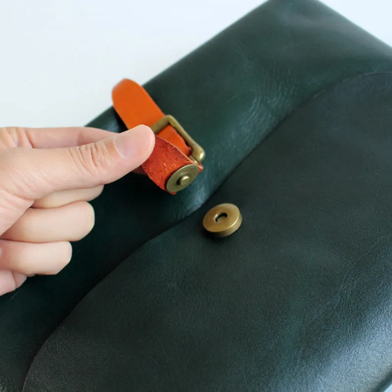 Vintage Green Leather Womens Satchel Bag Crossbody Bags Shoulder Bag