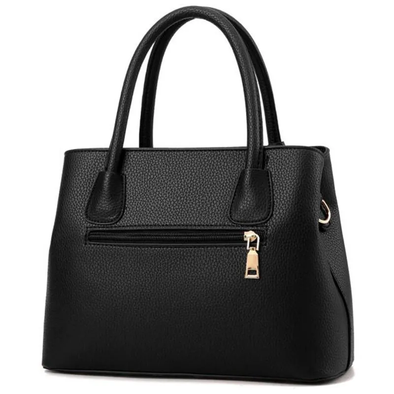Women Tote Messenger Faux-Leather Handbag with Stylish Design