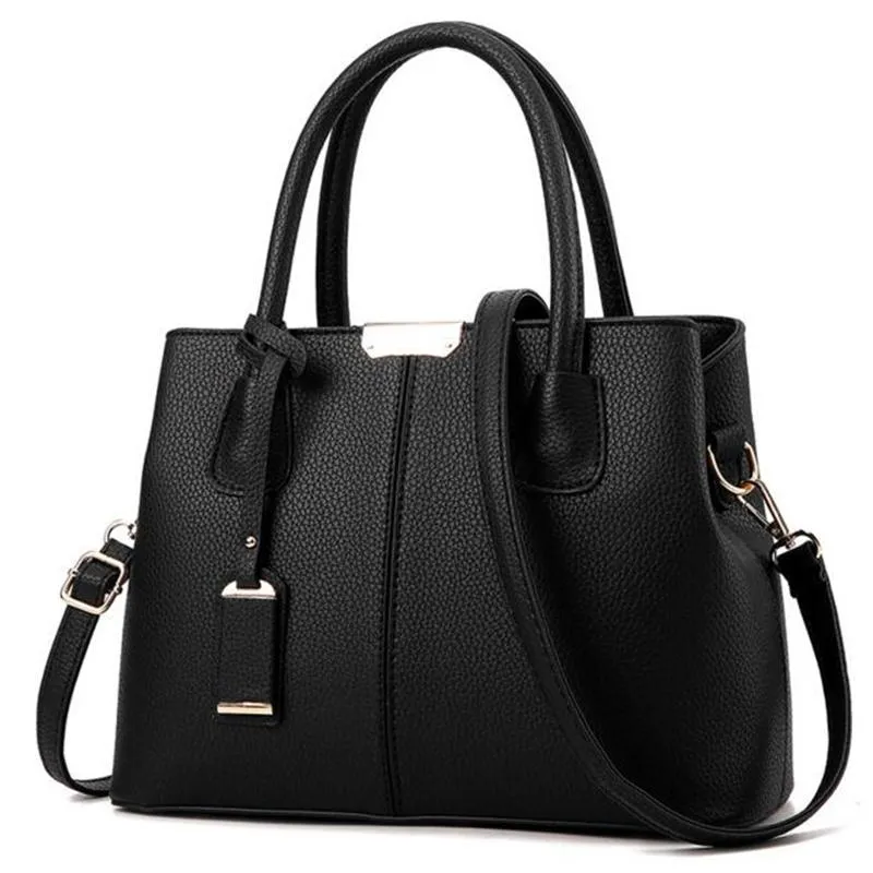 Women Tote Messenger Faux-Leather Handbag with Stylish Design