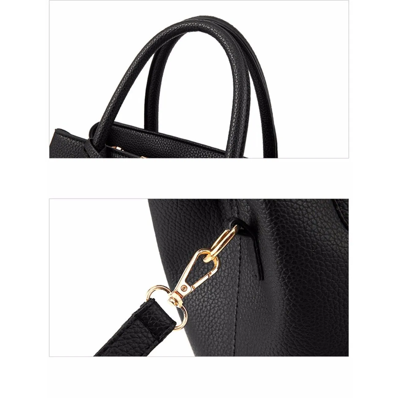Women Tote Messenger Faux-Leather Handbag with Stylish Design