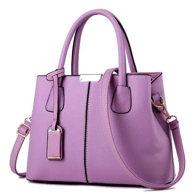 Women Tote Messenger Faux-Leather Handbag with Stylish Design