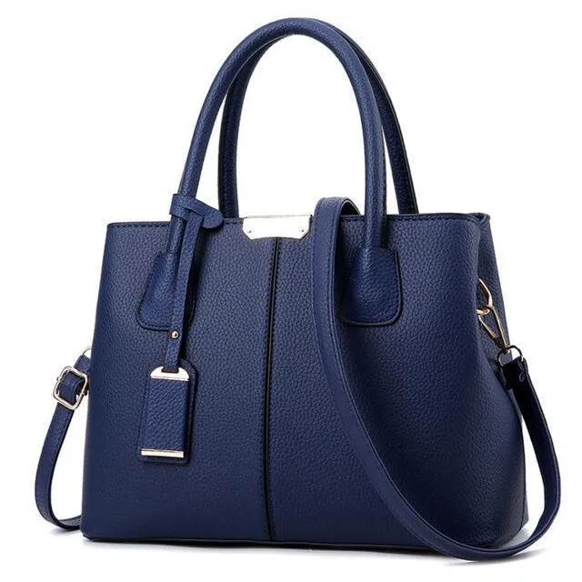 Women Tote Messenger Faux-Leather Handbag with Stylish Design