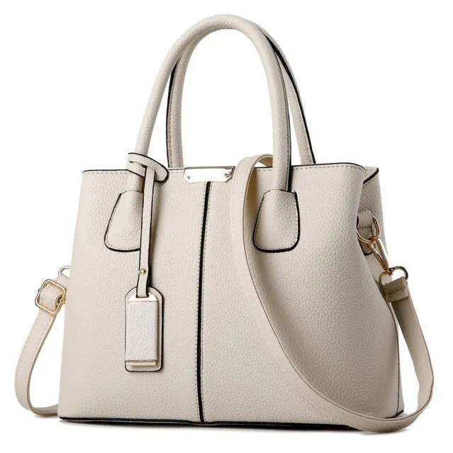 Women Tote Messenger Faux-Leather Handbag with Stylish Design