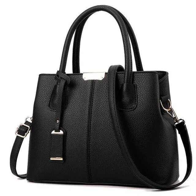 Women Tote Messenger Faux-Leather Handbag with Stylish Design