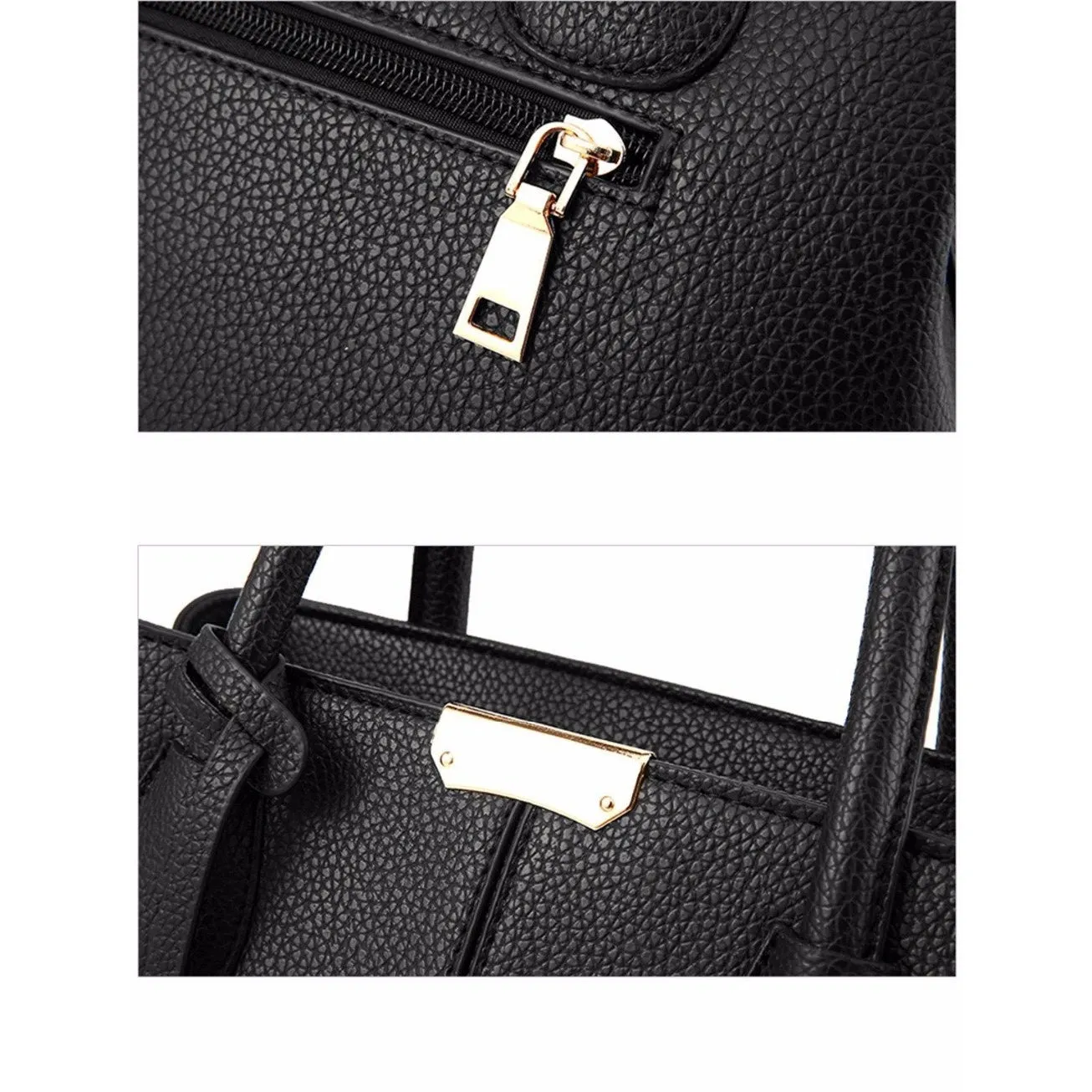 Women Tote Messenger Faux-Leather Handbag with Stylish Design