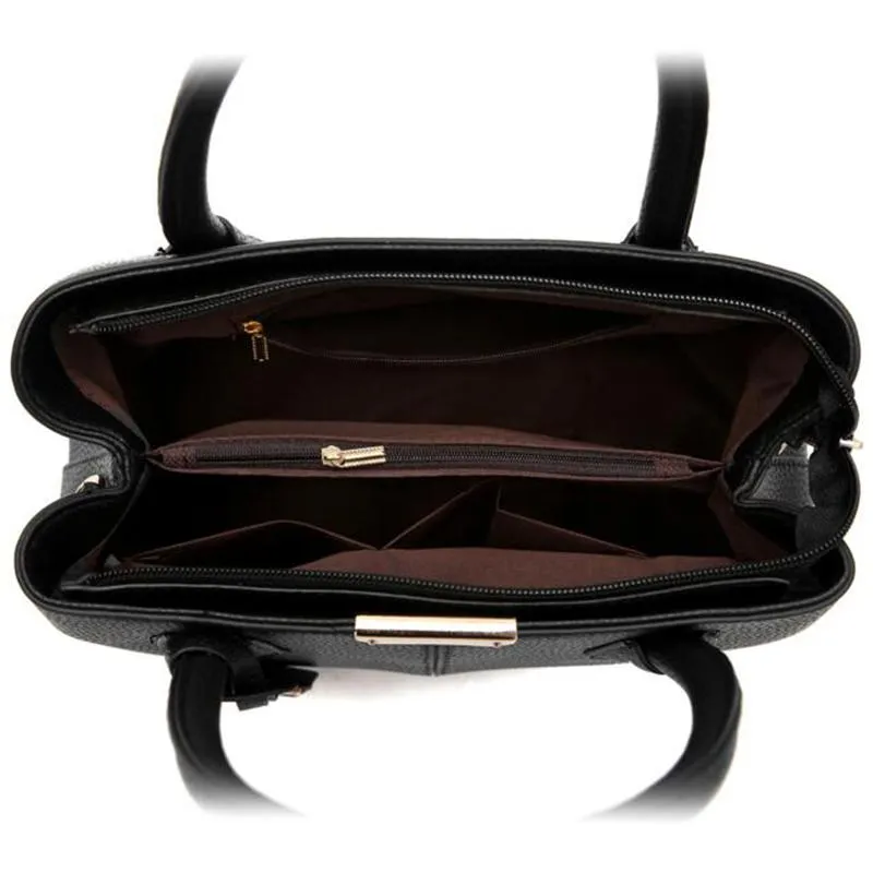 Women Tote Messenger Faux-Leather Handbag with Stylish Design