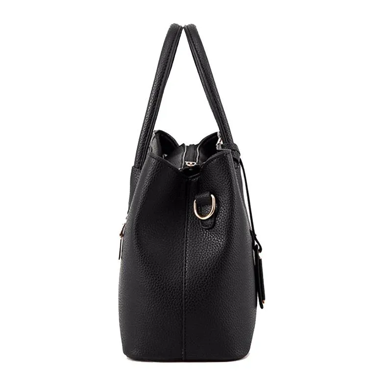 Women Tote Messenger Faux-Leather Handbag with Stylish Design