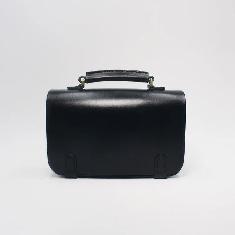 Womens Vintage Brown Leather Satchel Bag Crossbody Bags Handbags